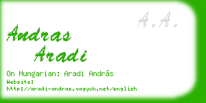 andras aradi business card